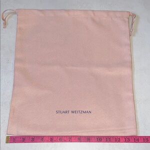 Stuart Weitzman 15x15 Blush Pink Dust Bag Shoes Purse Travel Laundry Pouch